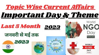 Important Days & Theme 2023 Topic Wise Current Affairs #crackexam #importantdays