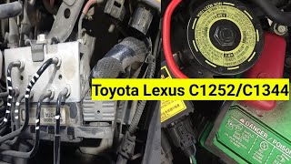 What is the code C1252 on a Toyota's Lexus RX  Brake Booster Pump Motor ON Time Abnormally Long