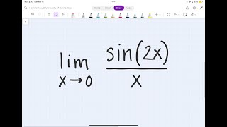 Limit as x approaches 0 of sin(2x)/x