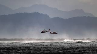 Coast Guard Helicopter Rescue Training at Cape Disappointment