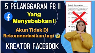 5 Penyebab Akun Facebook Tidak Di Rekomendasikan Lagi ! Facebook Profesional