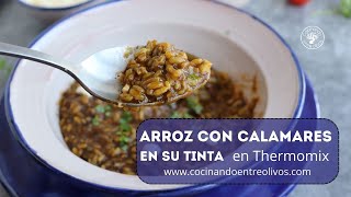 Receta de Arroz con calamares en su tinta de lata en Thermomix