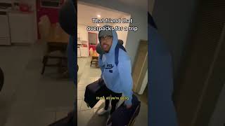 Bro packed his whole closet for a weekend trip 😭😭 #comedy #funny #viral #tiktok #shorts