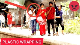 PLASTIC WRAPPING PEOPLE PRANK 2021 - GONE WRONG @FuN TV PranK