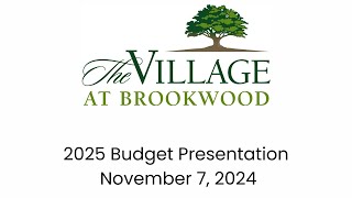 TVAB 2025 Annual Budget Presentation - November 7, 2024