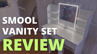 SMOOL Vanity Desk with Lighted Mirror Review | Makeup Vanity Reviews | Makeup Vanity Ideas