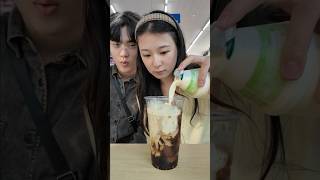 Trying the Korean Convenience store Banana milk Coffee! #funny #trend #viral