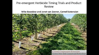 Pre-emergent Herbicides-Timing Trials and Product.