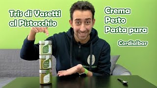 Tris di Vasetti al Pistacchio: crema, pesto, pasta pura