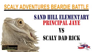 Bearded Dragon Battle with Scaly Dad Rick and Principal Jaye of Sand Hill Elementary