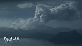 Taal Volcano Eruption Time lapse