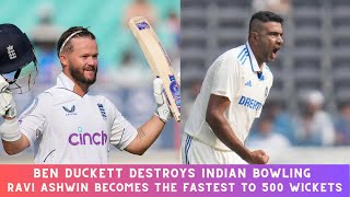 The Ben Duckett Show | IND VS ENG DAY 2 | RAJKOT | Ashwin gets 500 wickets | India under pressure?