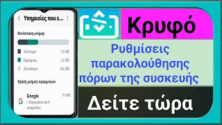 Ρυθμίσεις παρακολούθησης κρυφών πόρων της συσκευής.