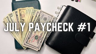 July Paycheck 1 Cash Envelope Stuffing | Behind the Scenes Process