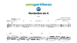 Partitura "Noviembre sin ti" Reik