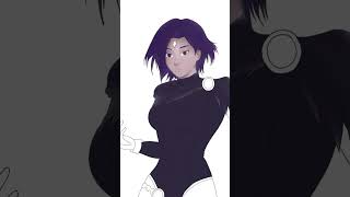 draw Raven from DC🥰 #DC #comics #teen titans #art work