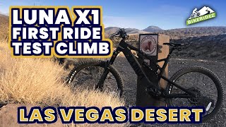 Luna Cycle X1 Enduro MTB Bike - First Test Climb on Anthem Hills East Trail Henderson, NV