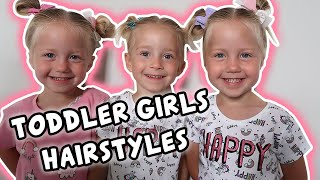 TRIPLET Toddlers Girl Hairstyles | 5 days 5 hairstyles - HELP IM NOT A HAIRDRESSER!