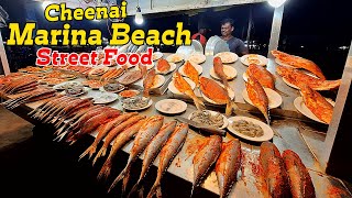 Rs100 Sea Food at Marina Beach - Chennai | Fishy fry, Squid Fry, Bhutta