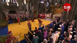 Archbishop of Canterbury crowns King CharlesIll in Westminster Abbey