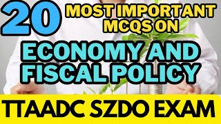 Most important Fiscal Policy MCQ for TTAADC SZDO Exam | #ttaadcexam #jrbt #tripuranews