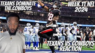 Reaction To Houston Texans vs Dallas Cowboys Game Highlights | 2024 NFL Season Week 11