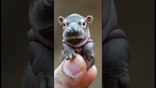 Oh my gosh 😮, look at this, the tiniest hippo imaginable 🦛✨