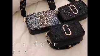 Ladies Sequin Square Bag High Quality PU Leather Women's Designer Luxury Handbag