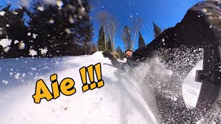 Ma première chute en traineau !!!