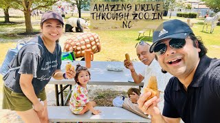 Amazing Drive through Zoo in NC - Vlog | The Sinha Fam