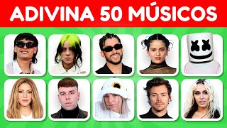 Adivina 50 Músicos en 5 Segundos 🎤 | Quiz de Música 2023 🎶