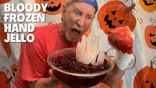 BLOODY FROZEN HAND JELLO | Halloween Part Dish