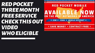 Red Pocket phone plan new promo on 3 month free service check this out 2020