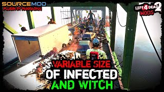 Variable Size Of Infected and Witch Sourcemod plugin by panxiaohai - Left 4 Dead 2 #l4d2 #mods #l4d