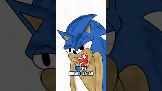 ¡Sonic NO se quiere bañar! 😂🔥 | Momentos graciosos con Sonic  #humor #animation #sonic #shorts #art