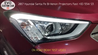 EVO Visibility: 2017 Hyundai Santa Fe Bi Xenon Projectors beam Brightness 55Watt Fast Bright S3 HID