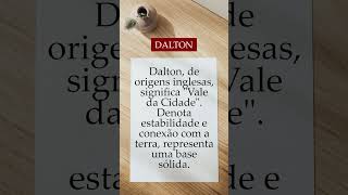 Significado do nome Dalton - Origem do Nome #shorts #significado #dalton