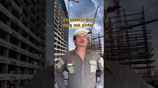 Ada pekerja baru sok pintar#construction #funnyvideo #comedy #constructionworker