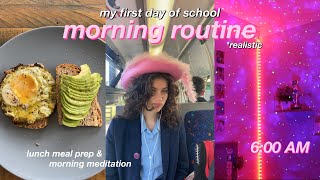 first day of school GRWM/ my 6AM realistic morning routine