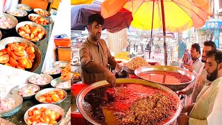 The famous street food of Jalalabad Afghanistan | Channa and Lobya | Chicken sajji | Shinwari Karahi