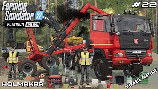 TRANSPORTING LONG LOGS WITH TATRA 8x8 | Forestry ON Holmakra | Farming Simulator 22 | Episode 22