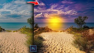 How To: Sunset Effect In Photoshop (3 Min) | Add Sun To Your Image