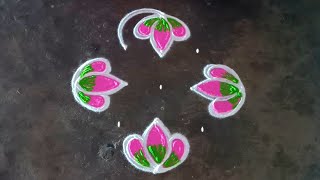 maasimadham beautifulrangoli lotussangu flowerkolam#trending#rangoli/colorrangoli/gokulramyakolangal