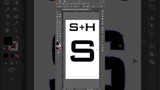 Letter S + H  Logo Design  #logo #adobeillustrator #shorts