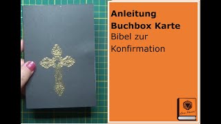 Bastel Anleitung Buchbox Bibel Konfirmation mit Papier, Stempel, Stampin Up, Action & Co