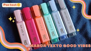 PEN TEST dos marca textos Jocar Office Good Vibes 🤩✨ #materialescolar2024