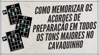 Como Memorizar os Acordes de Preparação em TODOS OS TONS MAIORES no Cavaquinho - Professor Damiro