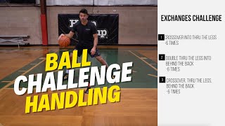 Ball Handling Challenge Triple Exchanges with DJ Sackmann #HoopStudy