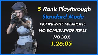 S-Rank Standard Mode FULL Playthrough - Resident Evil 3 Remake - NO BONUS/SHOP ITEMS! NO BOX!