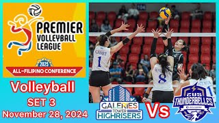 ZUS COFFEE VS GALERIES TOWER SET 3 PREMIER VOLLEYBALL LEAGUE ALL FILIPINO CONFERENCE NOV. 28, 2024